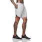 Running Shorts with Phone Pocket for Enhanced Performance- Gray