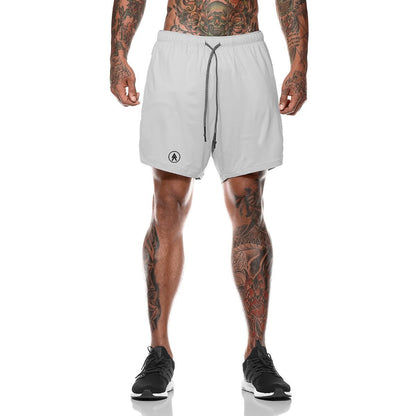 Running Shorts with Phone Pocket for Enhanced Performance- Gray