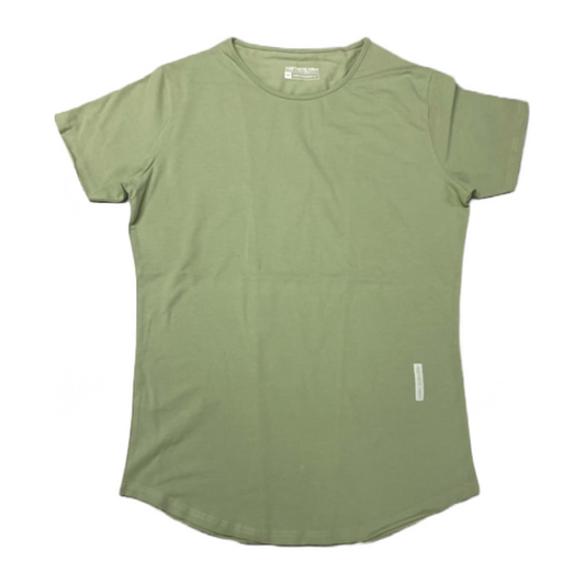 Olive Performance Scoop Neck Tee